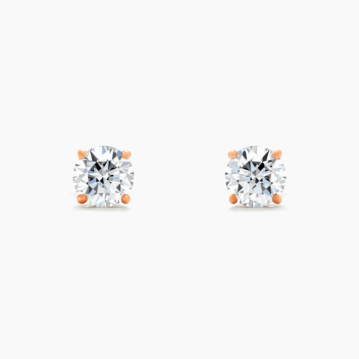 CORINA Four Prong Round Basket Studs |