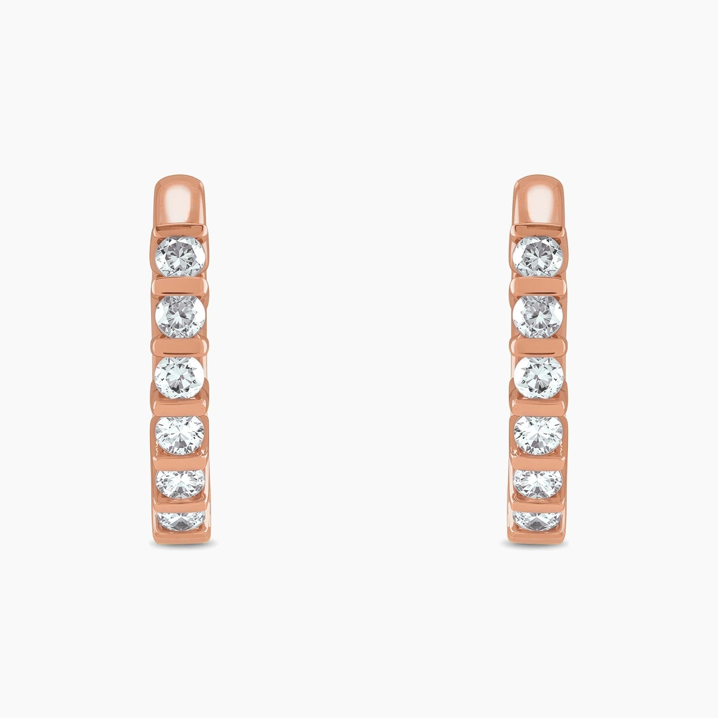 VINCENZA Round Outside-Set Hoop |