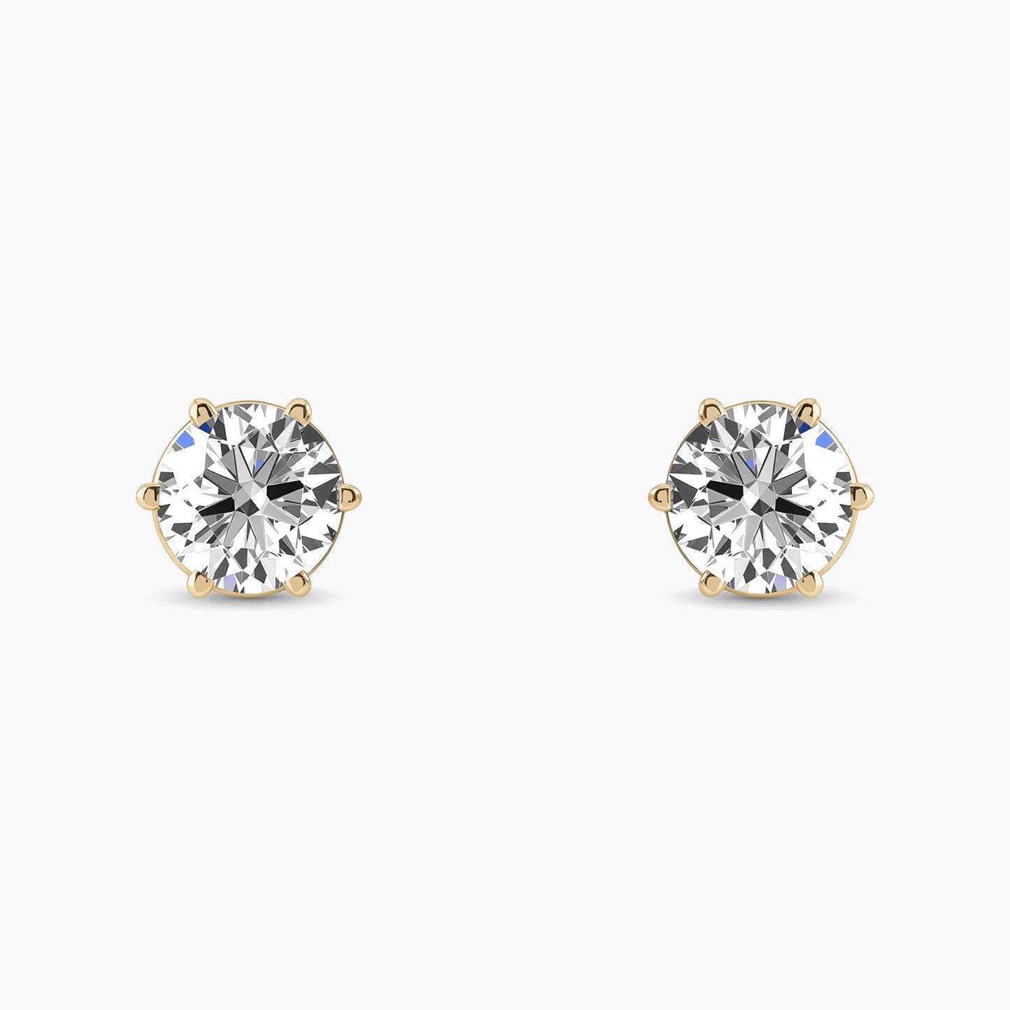 BELLA Round Six Prong Studs |