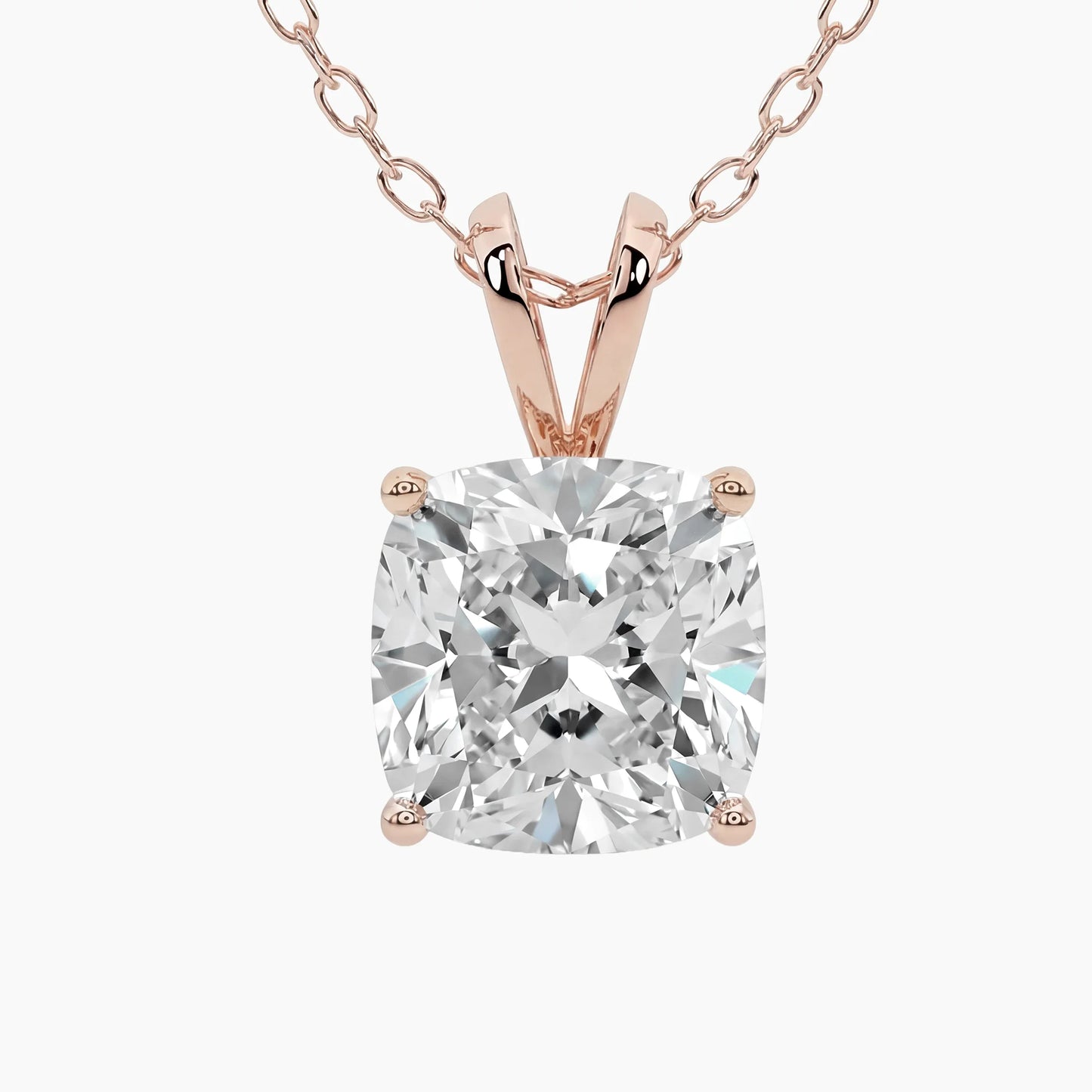 CARMELA Classic Cushion Solitaire Design with Adjustable Cable Chain |