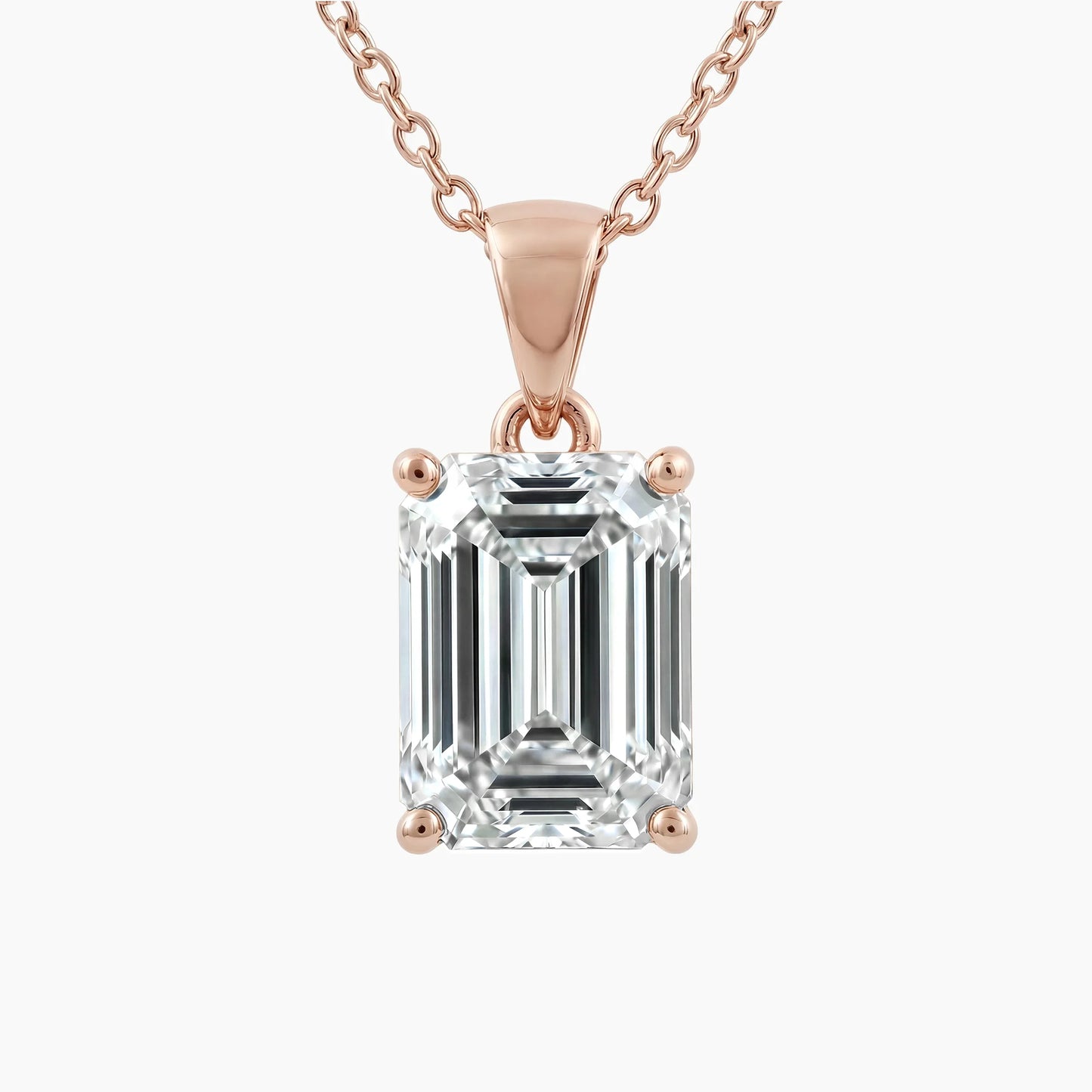 VIOLETA Emerald Solitaire Design with Adjustable Chain |