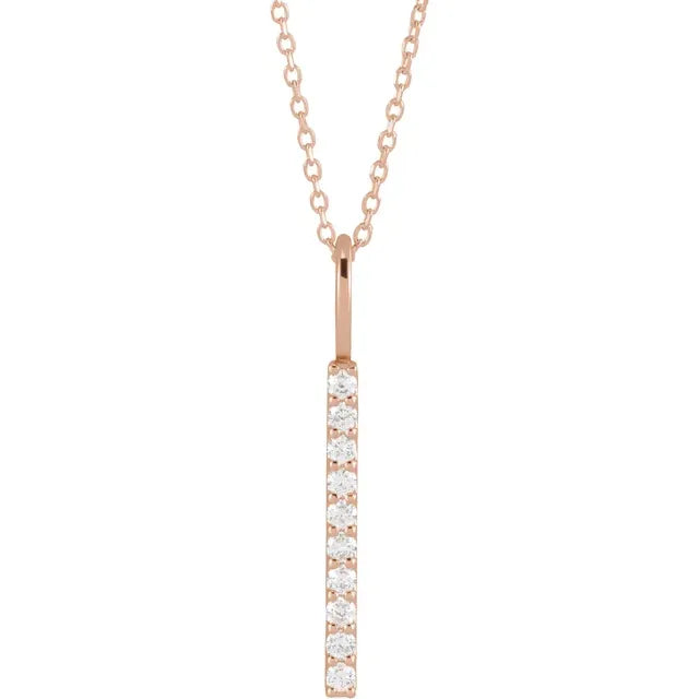 ANGELICA Bar Design with 14K Gold Chain |