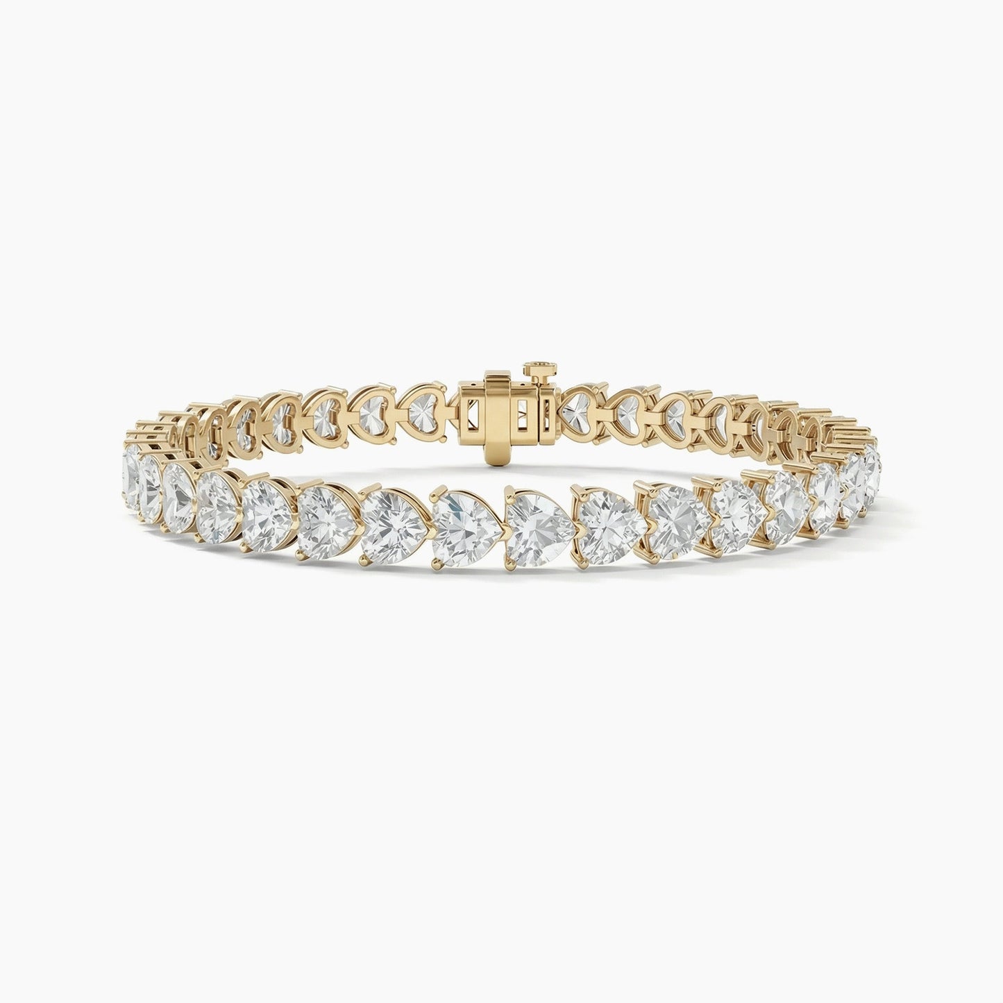 18 CTW Heart Shaped Tennis Bracelet