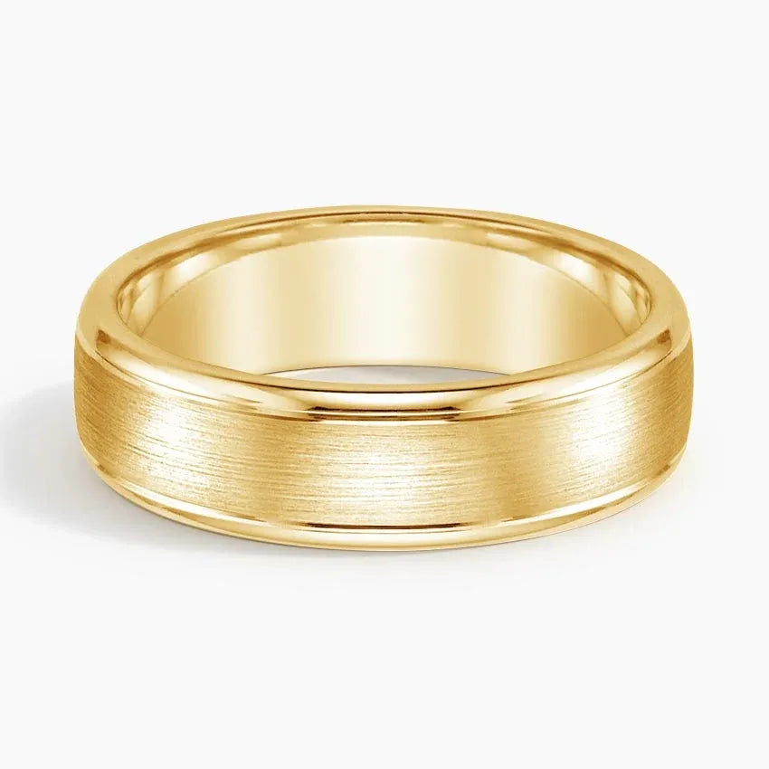 Beveled Edge Matte Wedding Ring