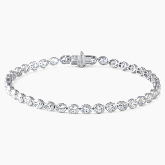 VIVIAN Oval Bezel-Set Tennis |