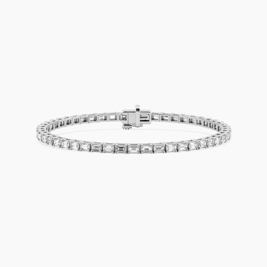 ELIZABETH Four Prong Emerald East to West Tennis |