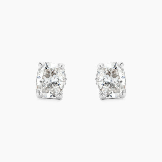 ALINA Four Prong Cushion Basket Studs |