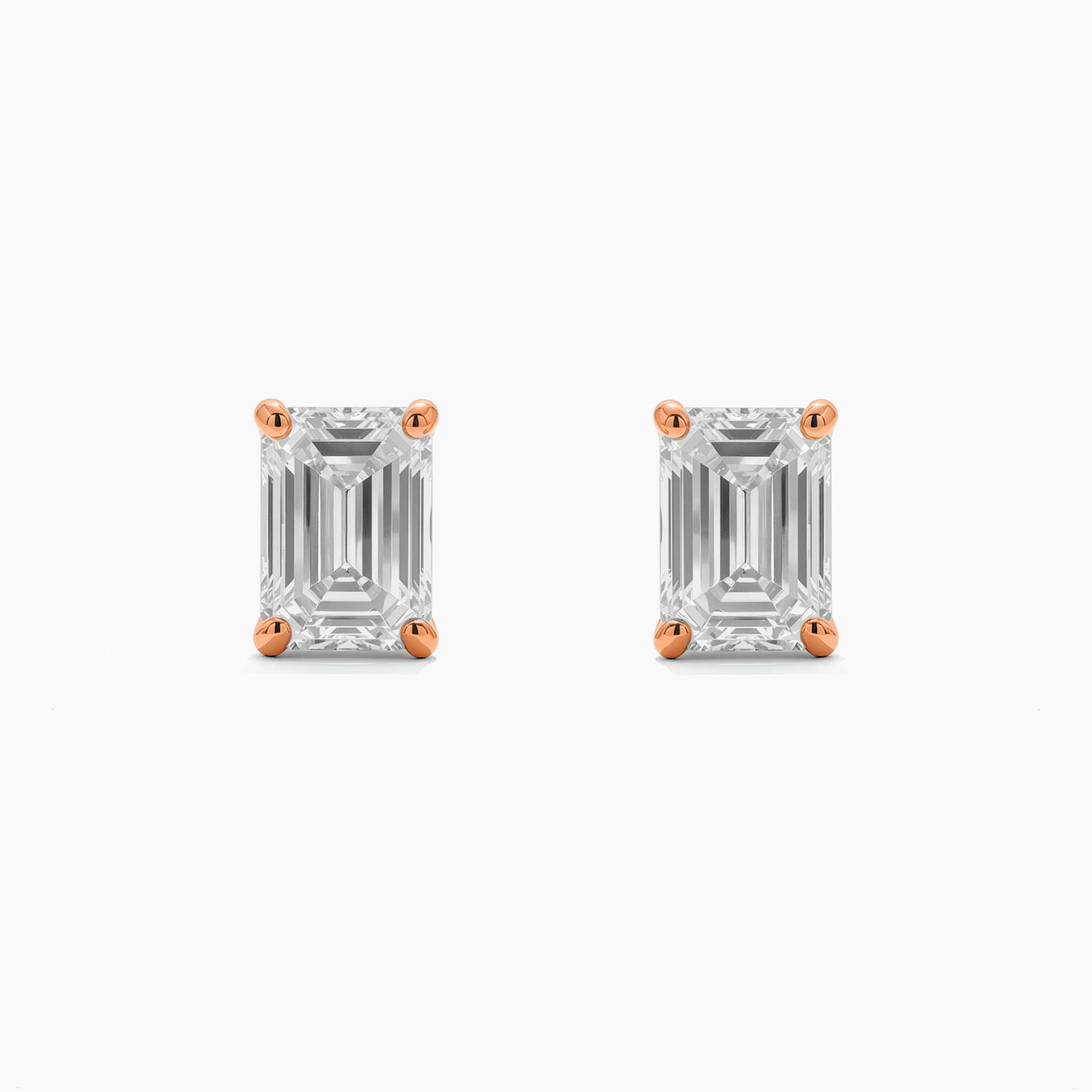 VITA Four Prong Emerald Basket Studs |