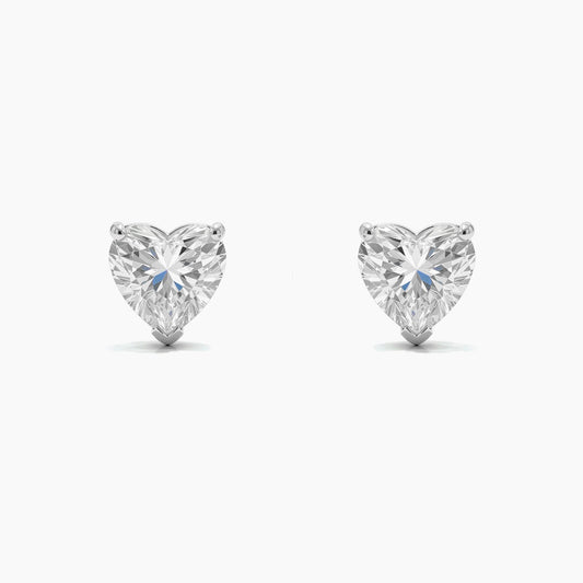 VALENCIA Three Prong Heart Martini Studs |