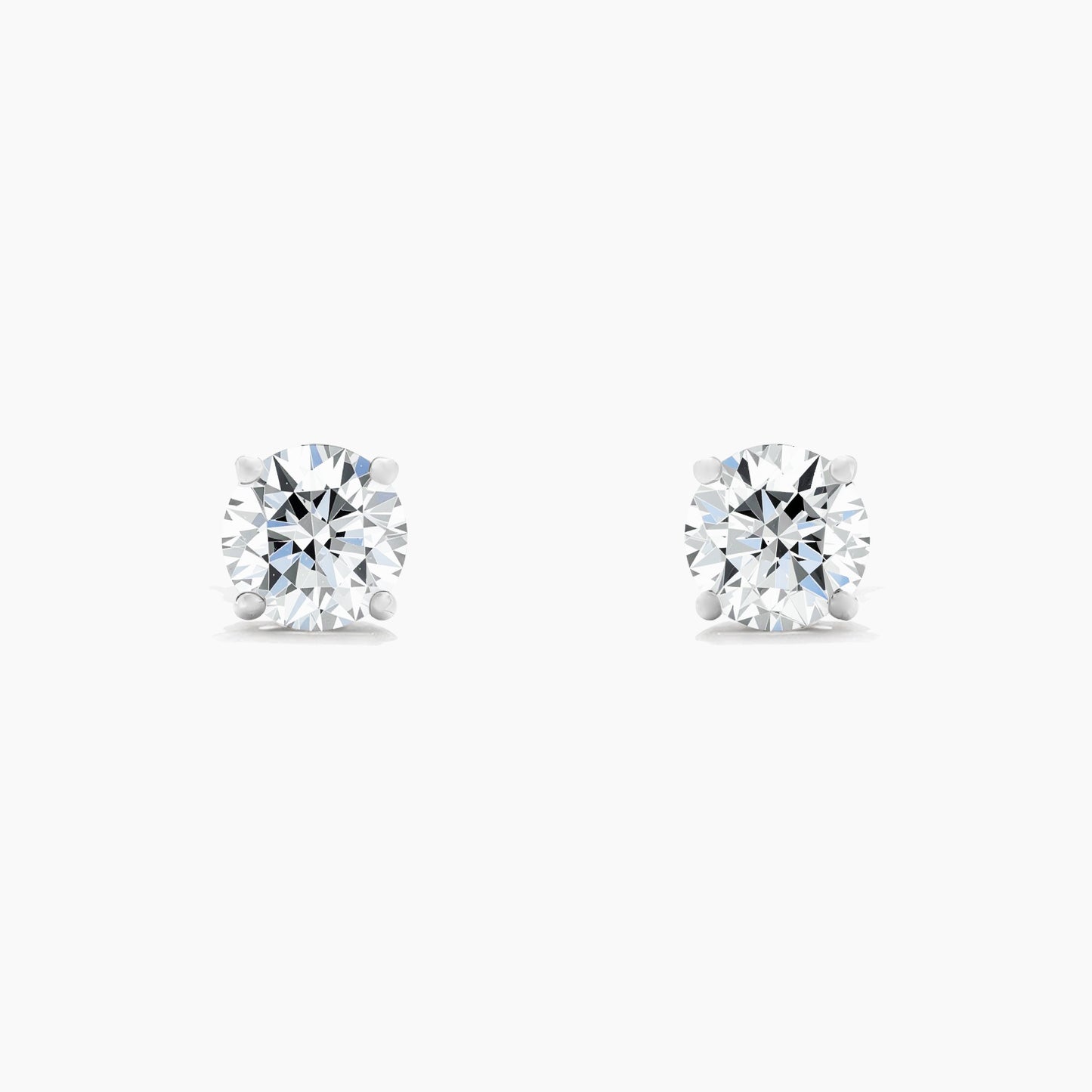 CORINA Four Prong Round Basket Studs |