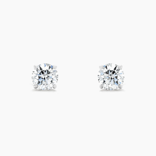 CORINA Four Prong Round Basket Studs |