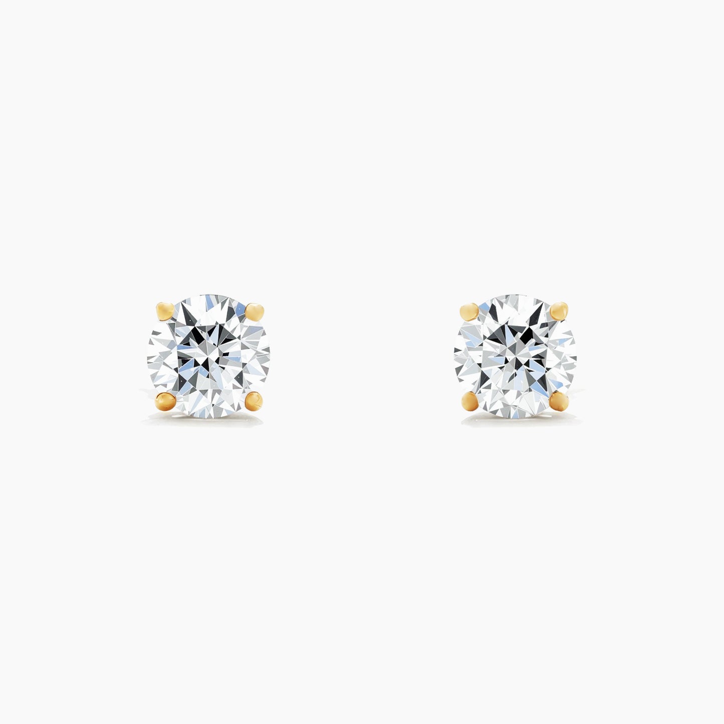 CORINA Four Prong Round Basket Studs |