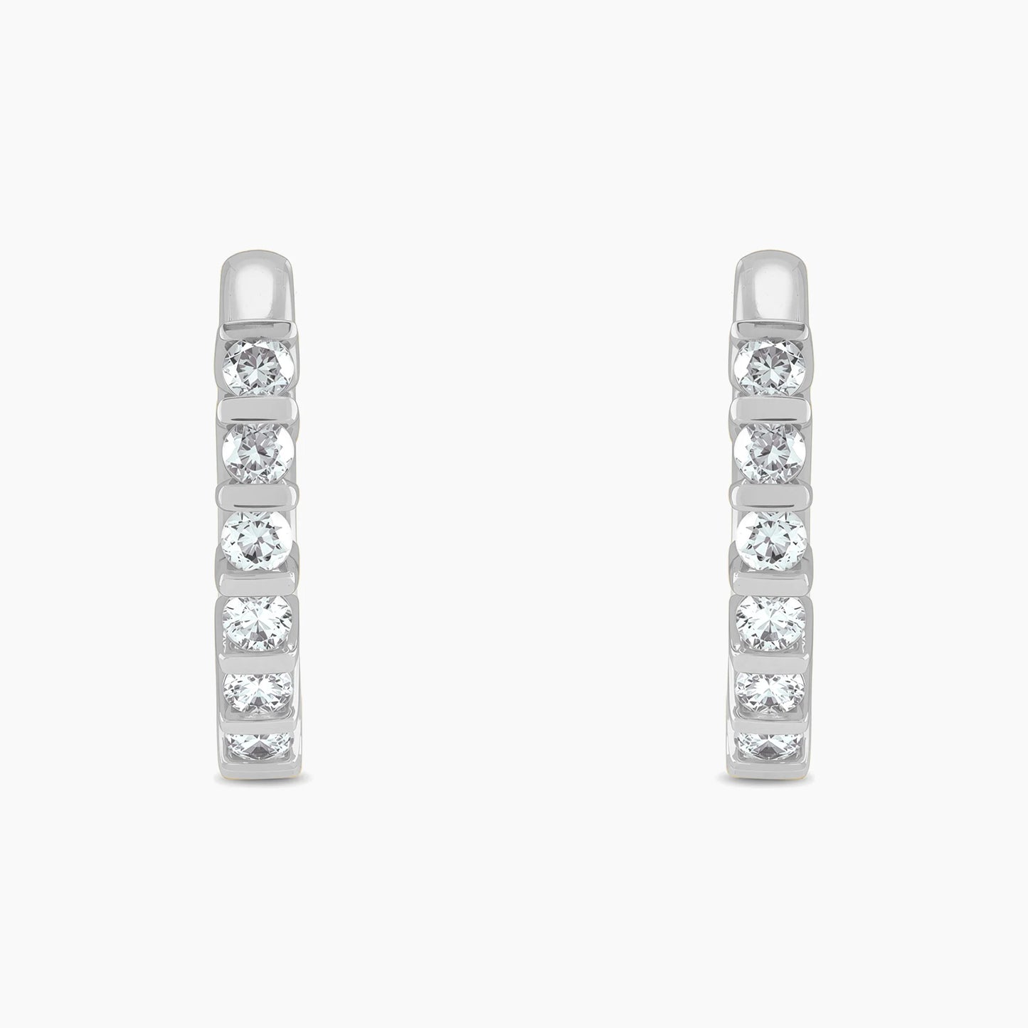 VINCENZA Round Outside-Set Hoop |