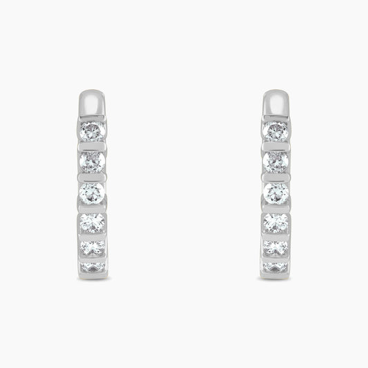 VINCENZA Round Outside-Set Hoop |