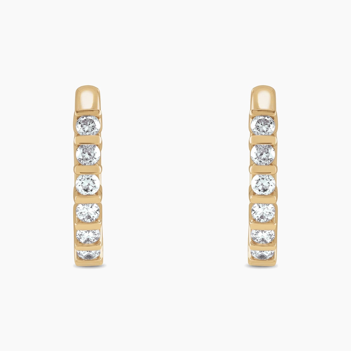VINCENZA Round Outside-Set Hoop |