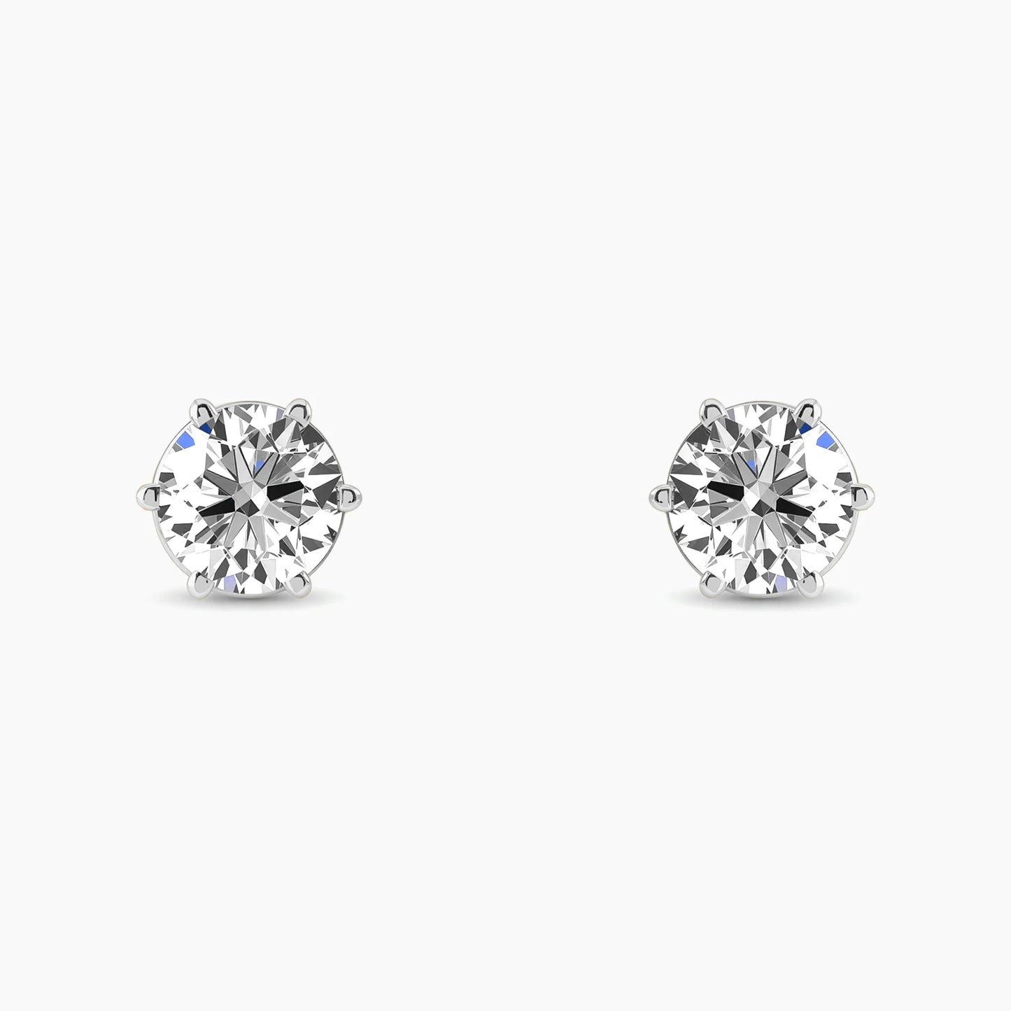 BELLA Round Six Prong Studs |