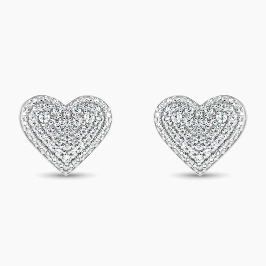 ISLA Pave Heart Stud