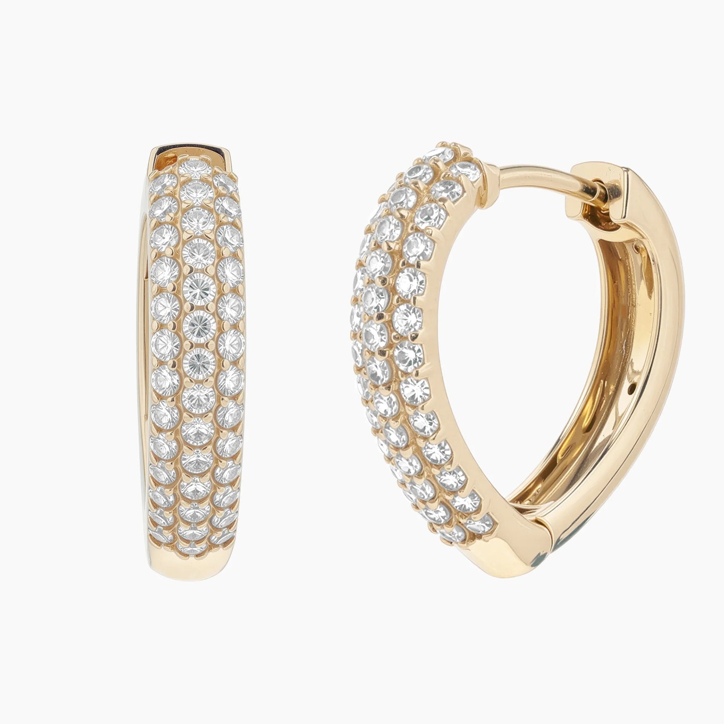VALORA V-Shaped Huggies Hoops |