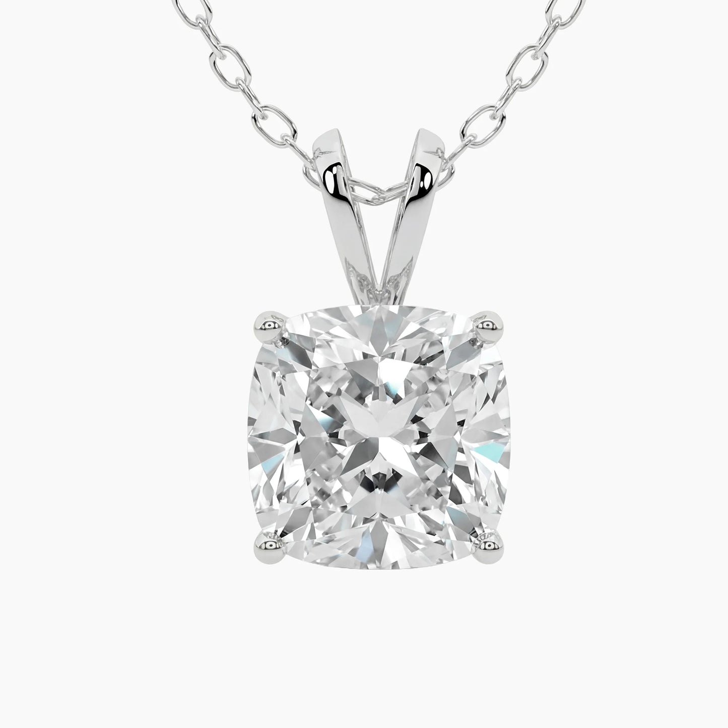 CARMELA Classic Cushion Solitaire Design with Adjustable Cable Chain |