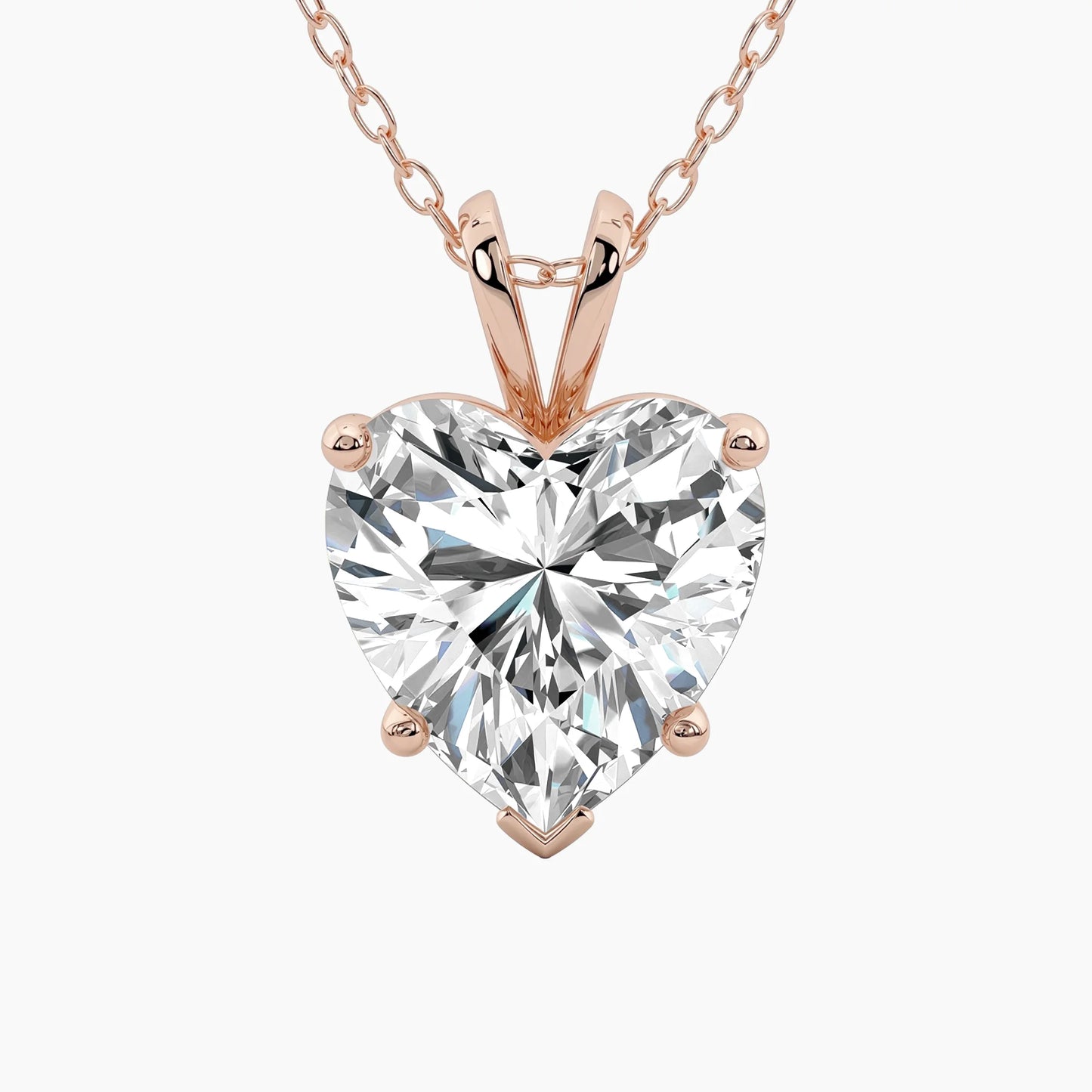 ANAYA Classic Heart Solitaire Design with Adjustable Cable Chain |