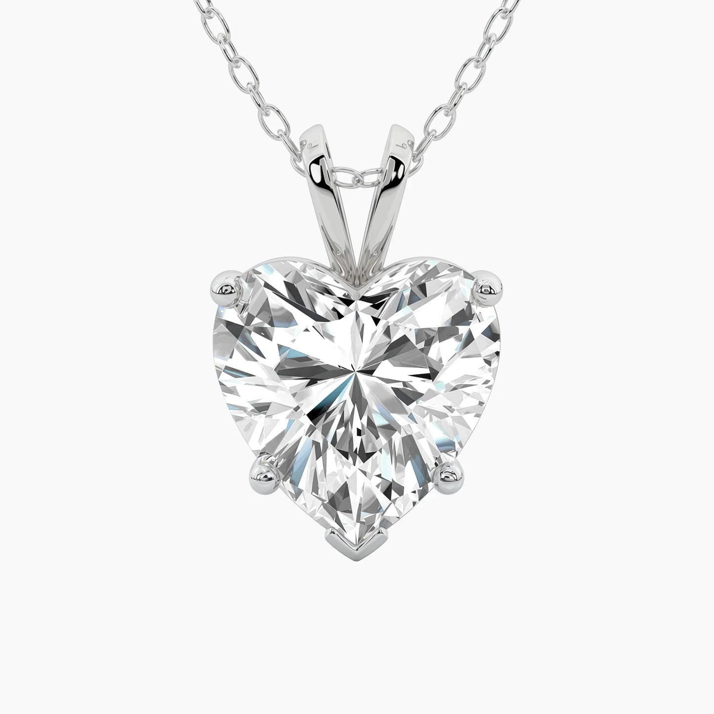 ANAYA Classic Heart Solitaire Design with Adjustable Cable Chain |