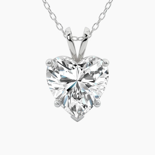 ANAYA Classic Heart Solitaire Design with Adjustable Cable Chain |