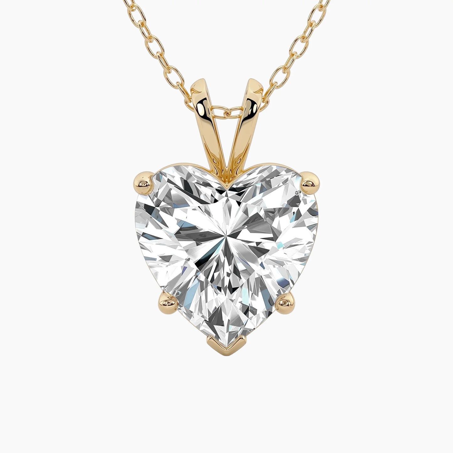 ANAYA Classic Heart Solitaire Design with Adjustable Cable Chain |