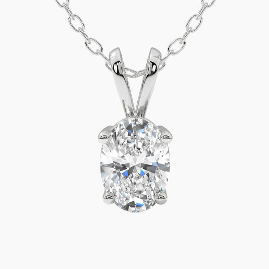 CHELSEA Classic Oval Solitaire Design with Adjustable Cable Chain |