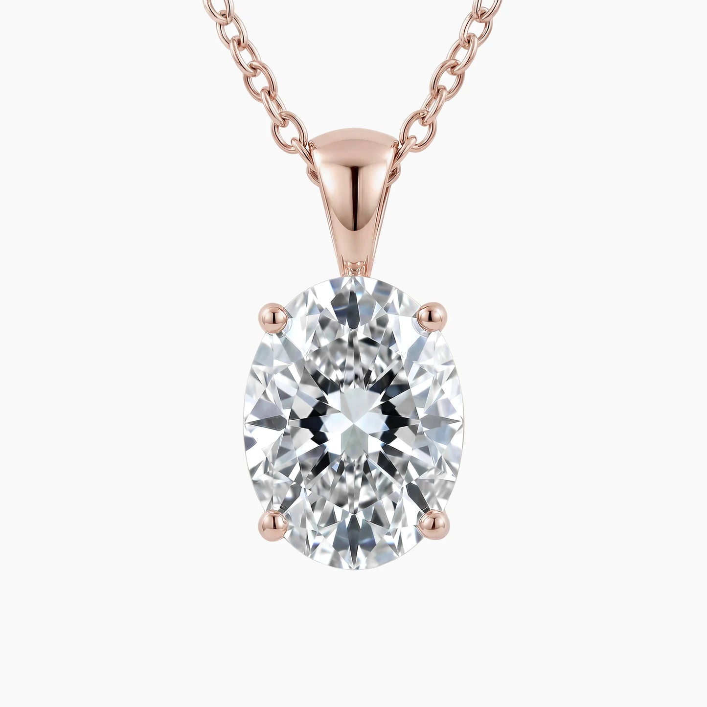 LOLA Oval Solitaire Design with Adjustable Chain |