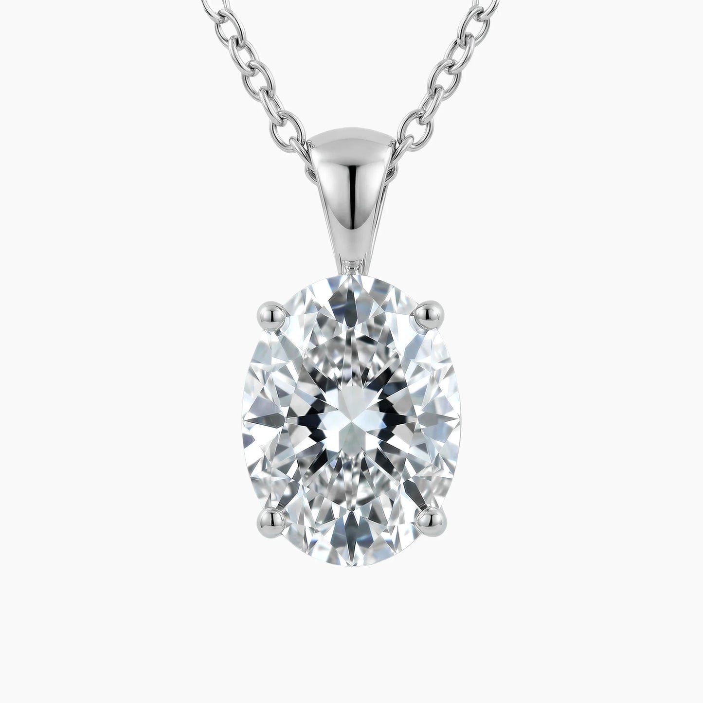 LOLA Oval Solitaire Design with Adjustable Chain |