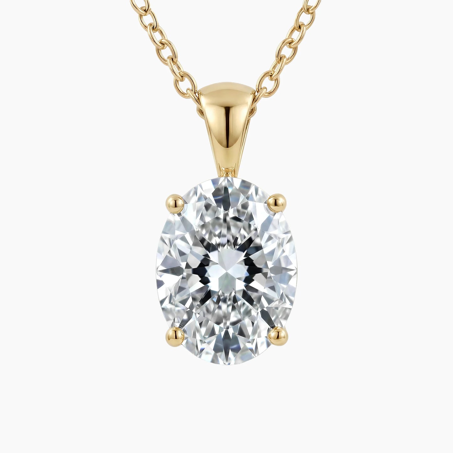 LOLA Oval Solitaire Design with Adjustable Chain |