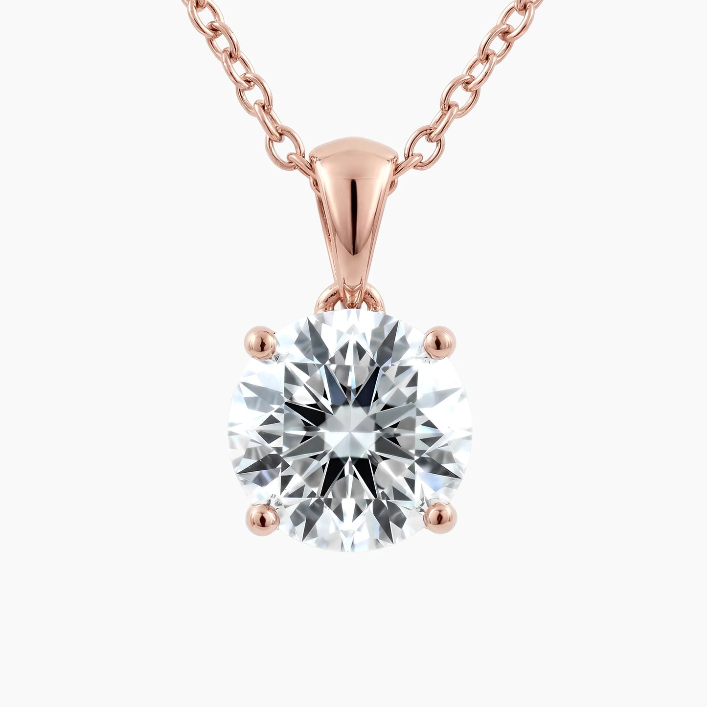 MATILDA Round Solitaire Design with Adjustable Chain |