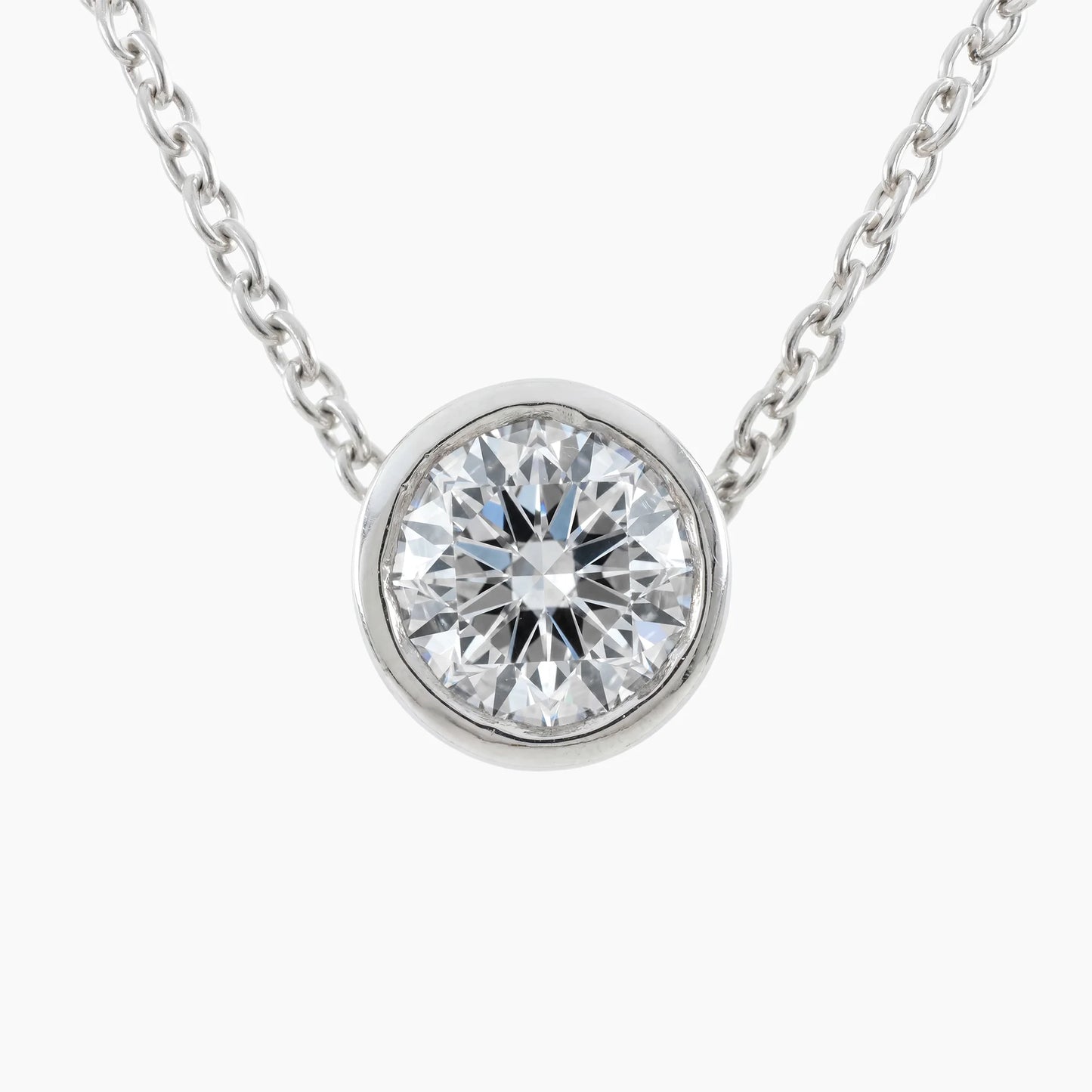GRAZI Round Bezel Solitaire Design with Adjustable Chain |