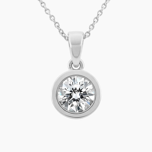 GRACE Bezel-Set Bail Pendant with Chain (setting only)