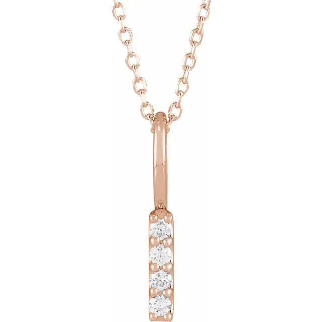ANGELICA Bar Design with 14K Gold Chain |