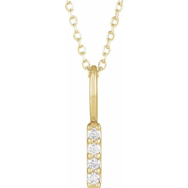 ANGELICA Bar Design with 14K Gold Chain |