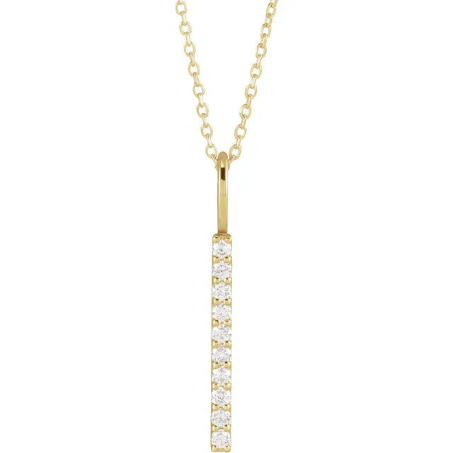 ANGELICA Bar Design with 14K Gold Chain |