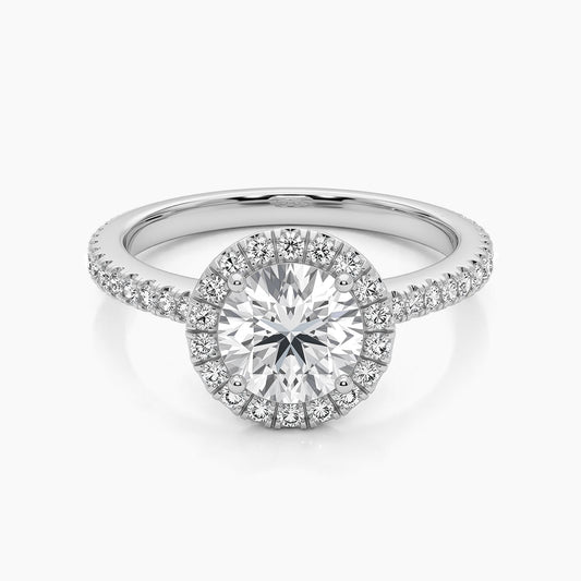 1 CT GIANNA Half Eternity Halo |