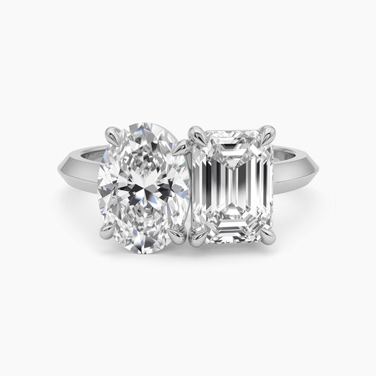 1 CTW PIA "Toi et Moi" Emerald and Oval  |