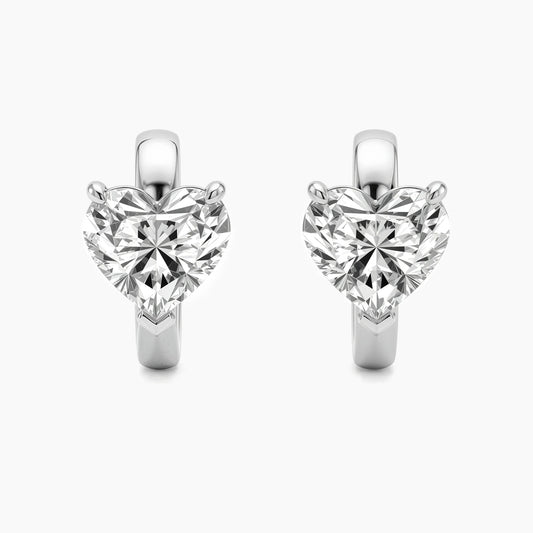 ELLA Heart Solitaire Huggie |