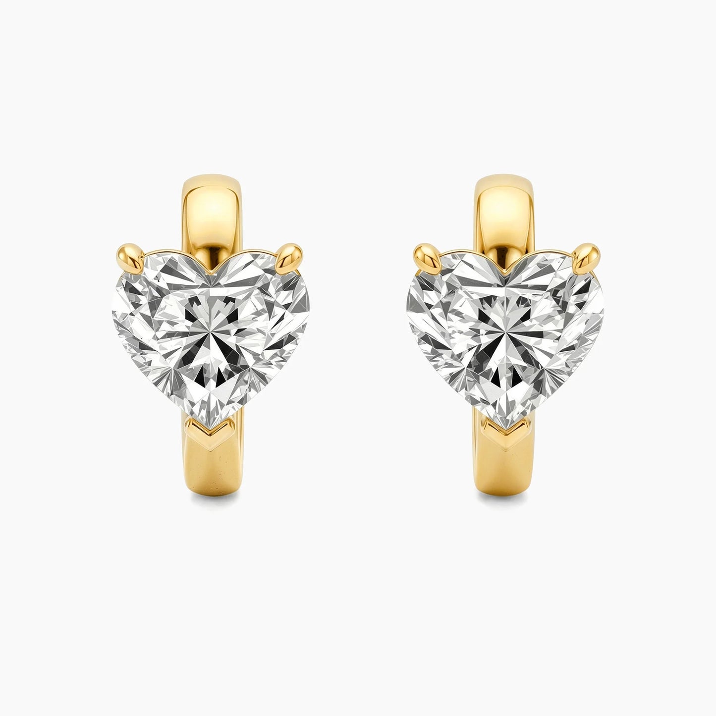 ELLA Heart Solitaire Huggie |