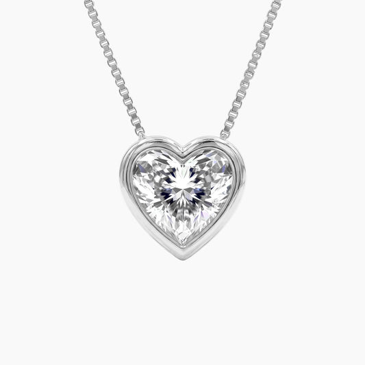 MIRABELLA Bezel-Set Heart Drop |