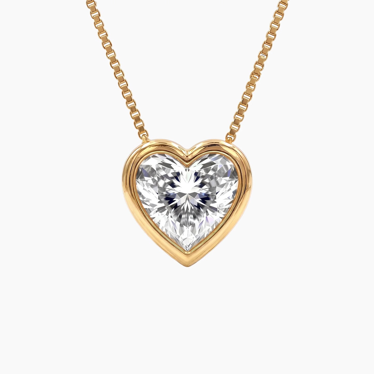 MIRABELLA Bezel-Set Heart Drop |