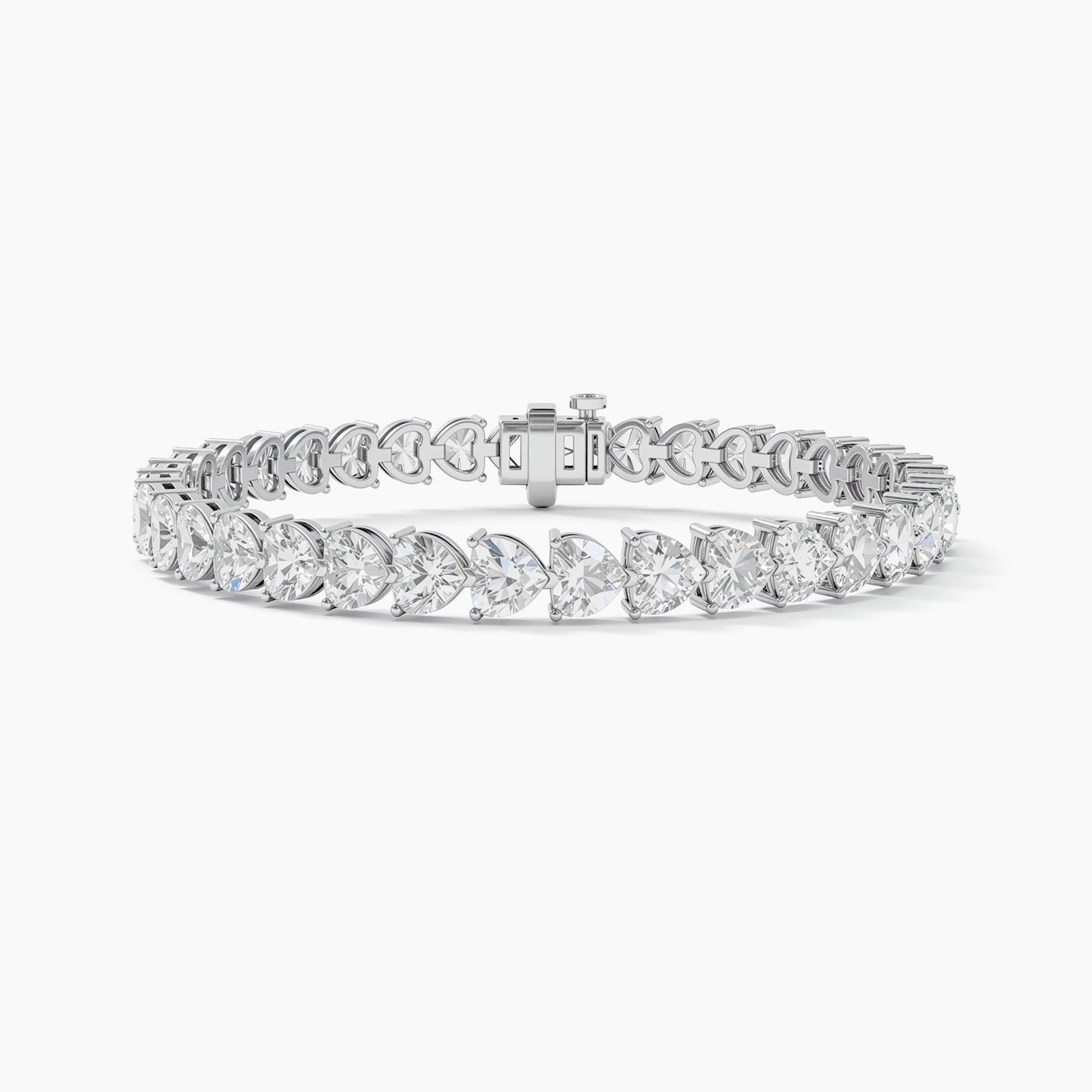 18 CTW Heart Shaped Tennis Bracelet