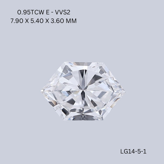 0.95ct HEXAGONAL E VVS2 Diamond